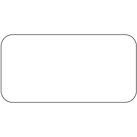 Stickers rectangle fond blanc 5x2.5cm 500 pièces