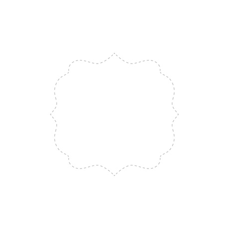 Stickers baroque fond blanc 4.4x4.2 cm 500 pièces