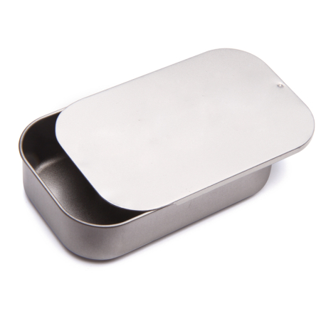 Boîte rectangle  en métal avec couvercle coulissant personnalisable