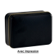 Boîte rectangle noire  en métal personnalisable