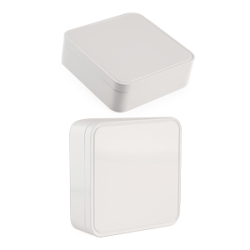 Boîte carrée blanche  en métal personnalisable
