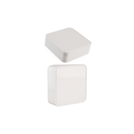 Boîte carrée blanche  en métal personnalisable
