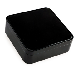 Boîte carrée noire en métal personnalisable