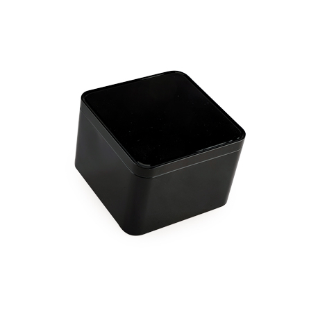 Boîte carrée noire haute en métal personnalisable