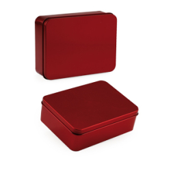 Boîte rectangle fuchsia en métal personnalisable