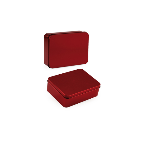 Boîte rectangle fuchsia en métal personnalisable