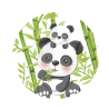 Stickers ronds  "Copains des bois" D.3.8 cm