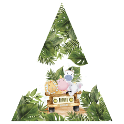 Stickers triangulaires NP  "Copains des bois"